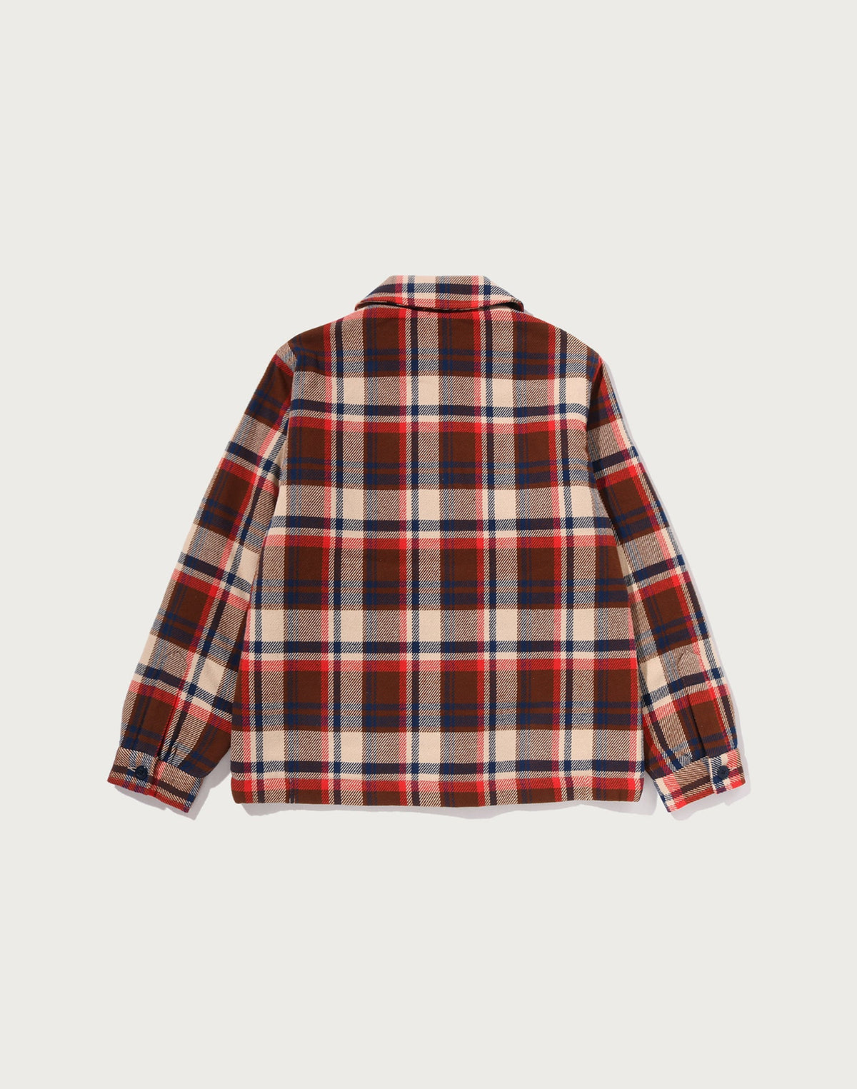 BAPE CHECK CPO ZIP JACKET MENS
