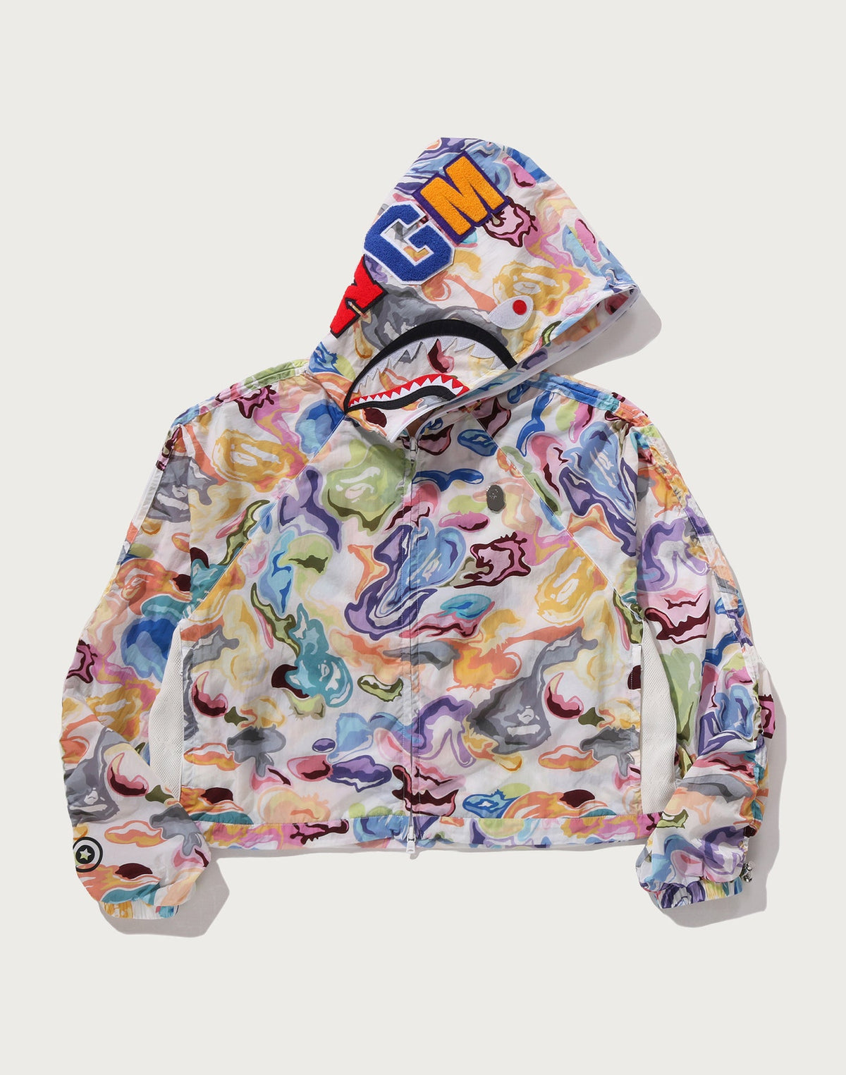 ART CAMO SHARK FULL ZIP HOODIE JACKET LADIES