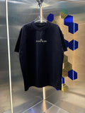 Stone Island 320gsm Washed Heavyweight Crew Neck T-Shirt with Embroidered Logo
