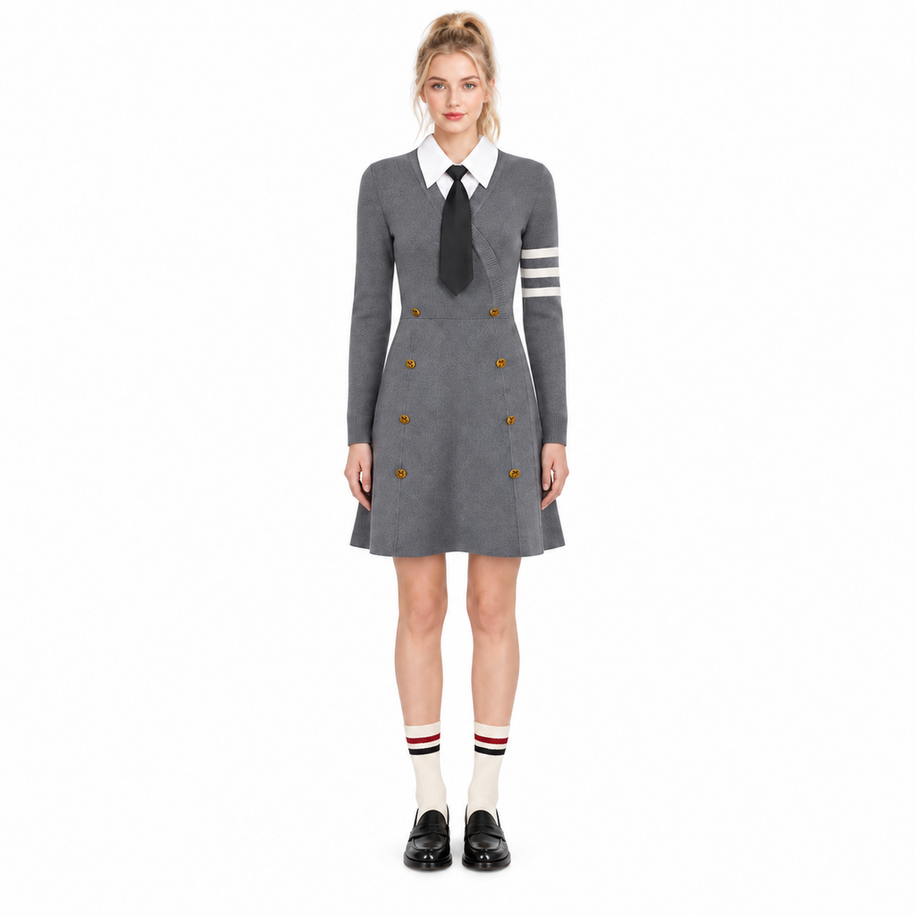 Women's Collared Double-Breasted Dress | Thom Browne