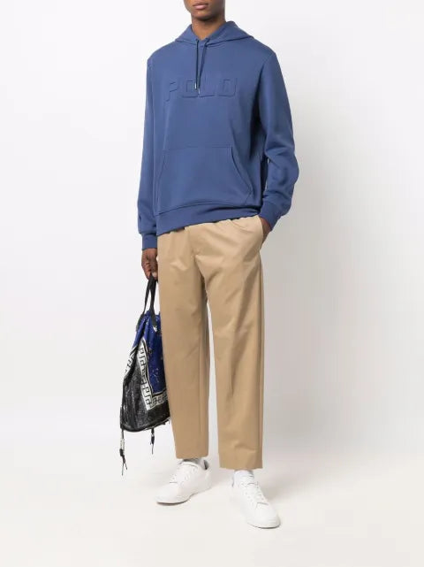 Polo Ralph Lauren embossed-logo drawstring hoodie