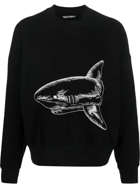 Palm Angels Split Shark crew-neck sweatshirt
