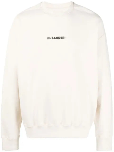 Jil Sander logo-print crew neck sweatshirt