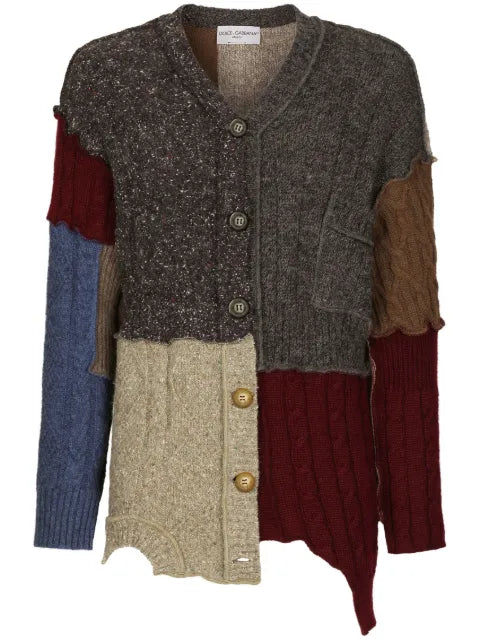Dolce & Gabbana patchwork distressed cardigan
