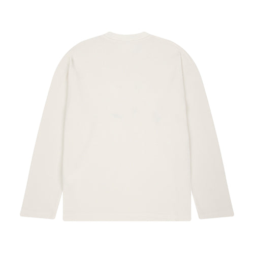 "aziza" waffle Longsleeve off white