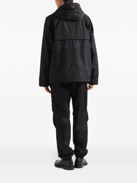 Prada triangle-logo hooded jacket