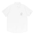 SHORT FURRY KISS BUTTON DOWN WHITE BLOUSE