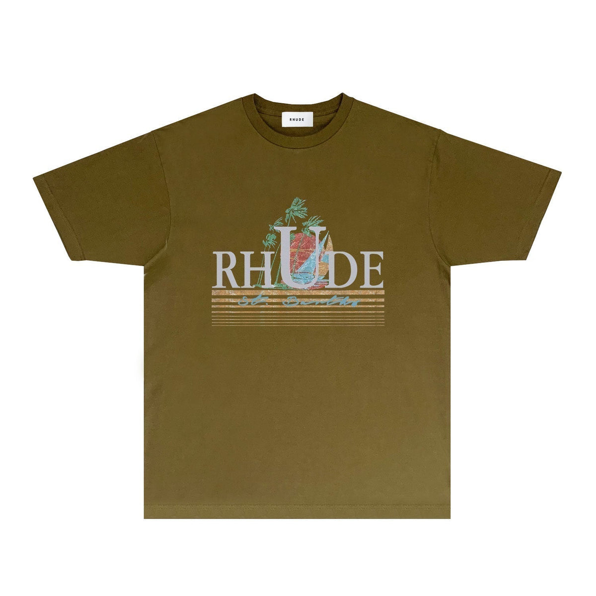 Rhude T-shirts Printed Trendy Pure Cotton