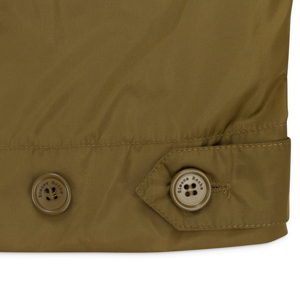 GREEN MULTI POCKET TECH NYLON CARGO TROUSERS