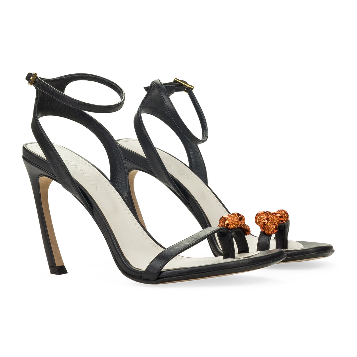 BLACK 95MM SWING SANDAL-MELODIE JEWELS HEELS