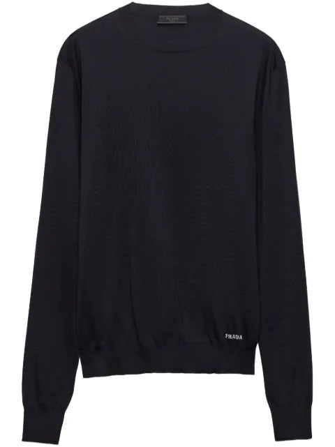 Prada crew-neck silk jumper