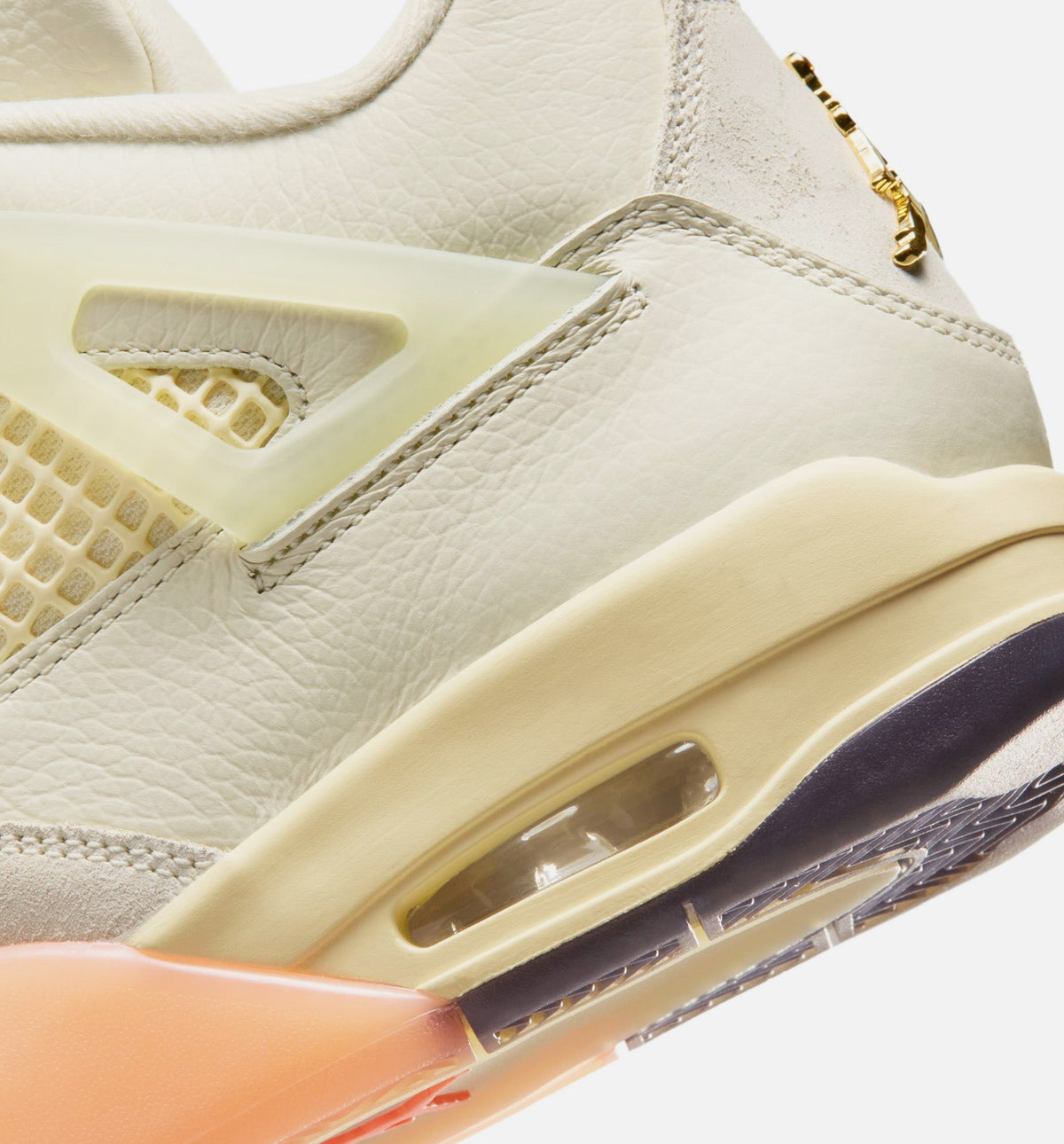 Air Jordan 4 Retro Birds of Paradise Women's Lifestyle Shoes - Coconut Milk/Metallic Gold/Muslin/Bright Mango/Sundial/Black