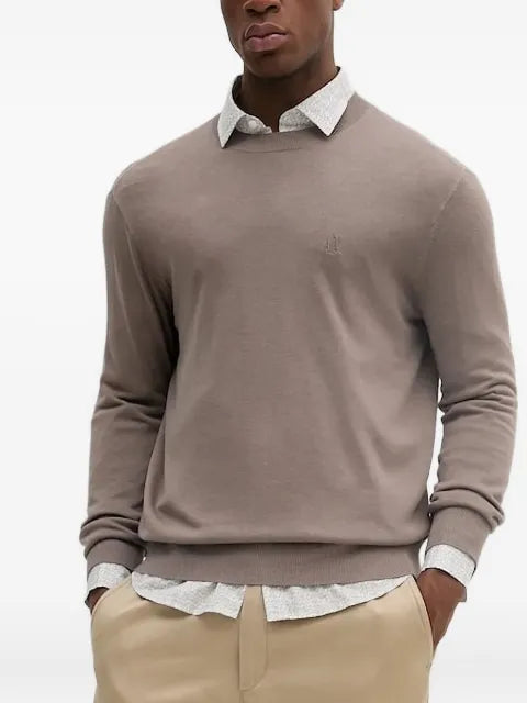 Armani Exchange logo-embroidered crew-neck sweater