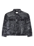 Purple Brand STADIUM "black" jacquard denim jacket
