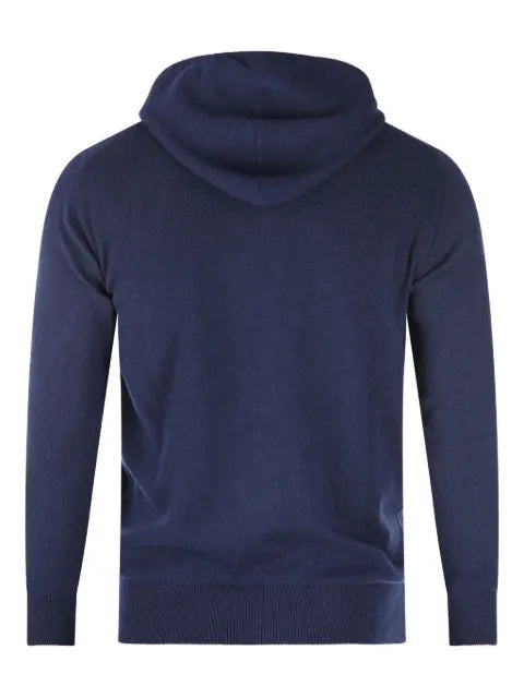 Eleventy hooded zip-up cashmere sweater