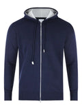 Eleventy hooded zip-up cashmere sweater