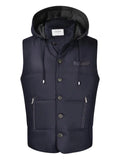 Gran Sasso hooded button-fastening gilet