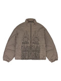 Who Decides War embroidered padded jacket