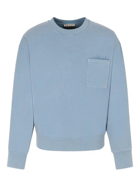 Marni blue cotton sweatshirt with Marni patches