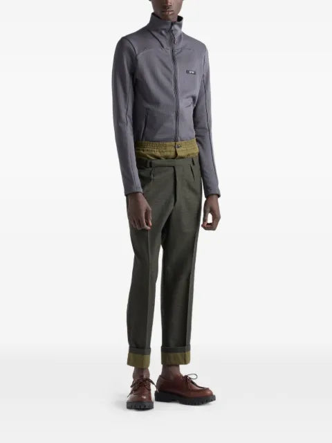 Prada logo-patch zip-fastening jacket