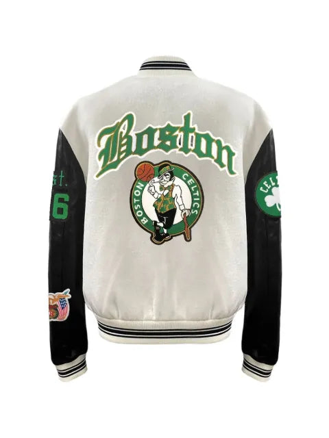 Jeff Hamilton Boston Celtics leather bomber jacket
