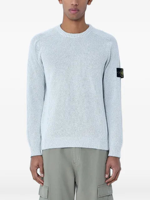 Stone Island 5100033 plated rib cotton bouclé sweatshirt