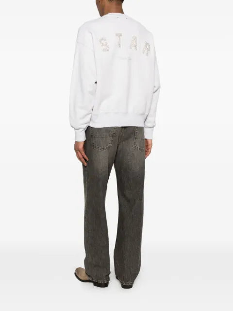 Golden Goose Star sweatshirt in cotton with embroidery and crystals