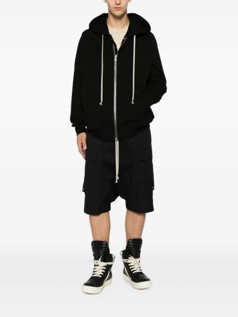 Rick Owens Tower windbreaker in black heavy jersey