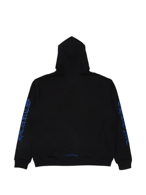 Chrome Hearts logo-print zip-up hoodie