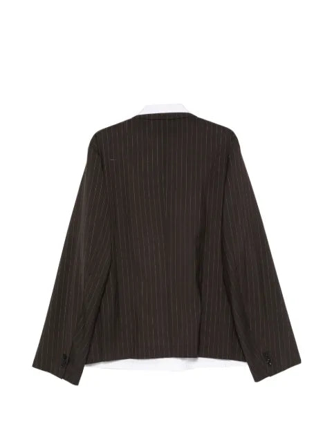 sacai stripe-pattern blazer