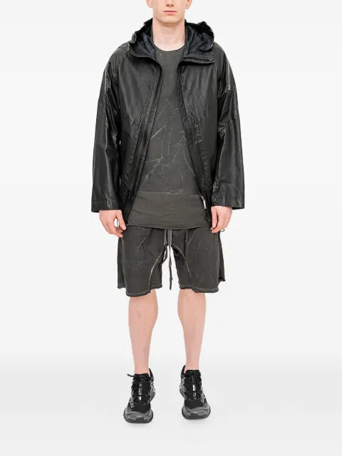 Isaac Sellam Experience Prevenant Membrane hooded leather jacket