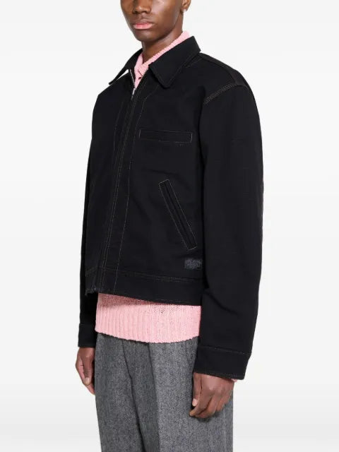 Stüssy Work contrast-stitch collared jacket