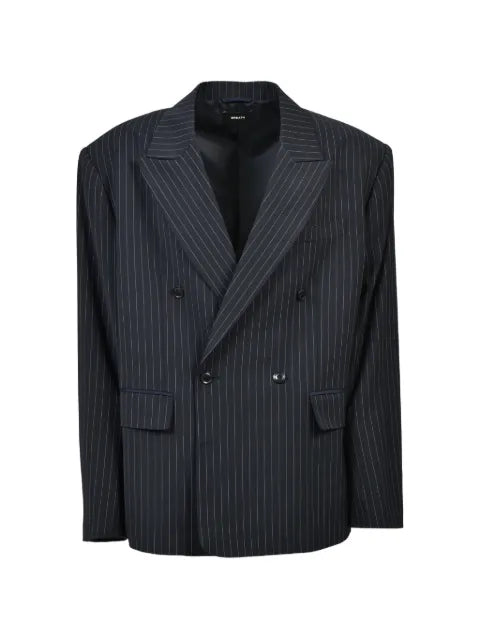 BREATH oversized-fit pinstripe double-breasted blazer