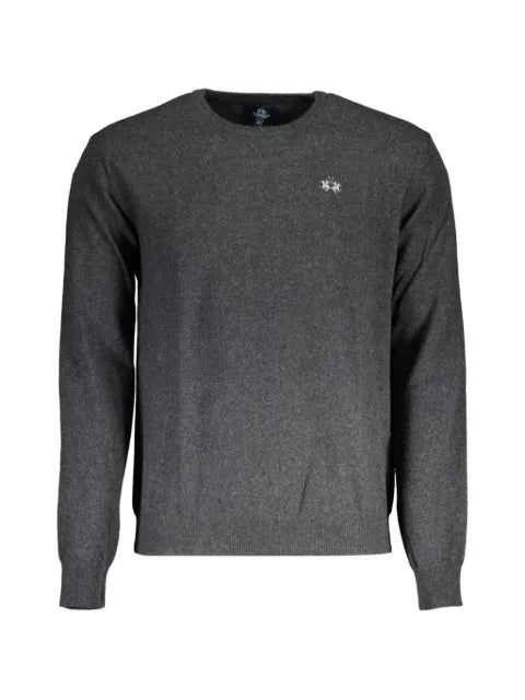 La Martina embroidered-logo crew-neck jumper