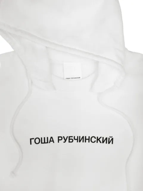 GOSHA RUBCHINSKIY logo-print drawstring hoodie