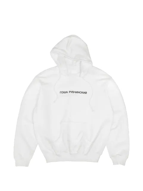 GOSHA RUBCHINSKIY logo-print drawstring hoodie