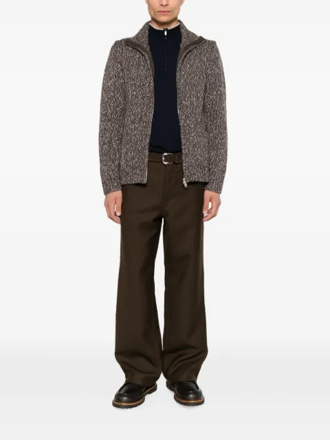 SANDRO zip-fastening knitted cardigan