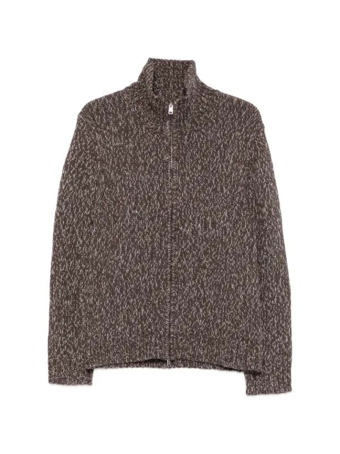 SANDRO zip-fastening knitted cardigan