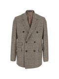 Emporio Armani Prince of Wales check double-breasted blazer