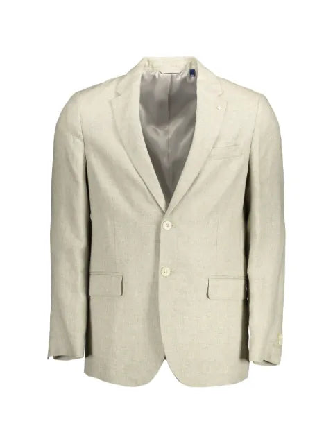 Gant herringbone-weave notched-lapel jacket
