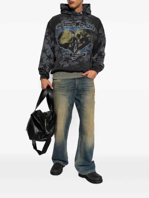 Represent graphic-print star-pattern hoodie