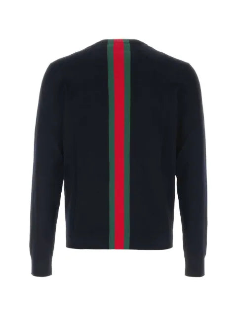 Gucci knit cotton sweater with Web intarsia