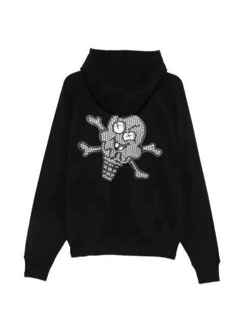 ICECREAM rhinestone-embellished zip-up hoodie
