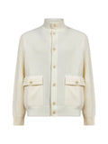 Lardini ribbed-knit high-neck jacket