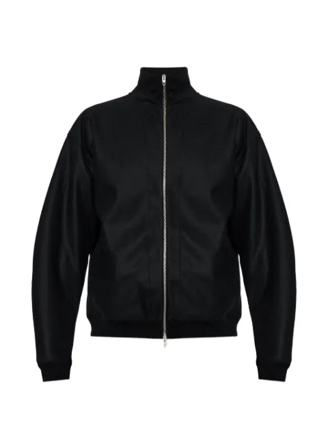Jil Sander wool Melton zip-up jacket