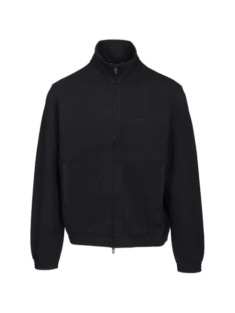 Emporio Armani full-zip textured sweater