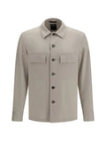Zegna button-up cashmere overshirt