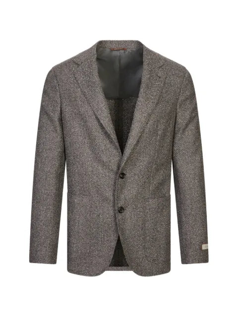 Canali marl-effect notched-lapel blazer