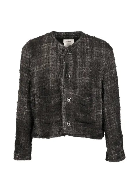 Doublet tweed frayed jacket