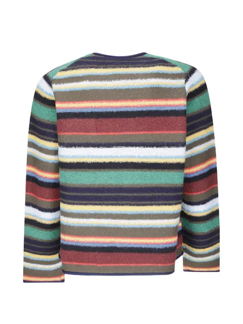 sacai striped wool-blend sweater